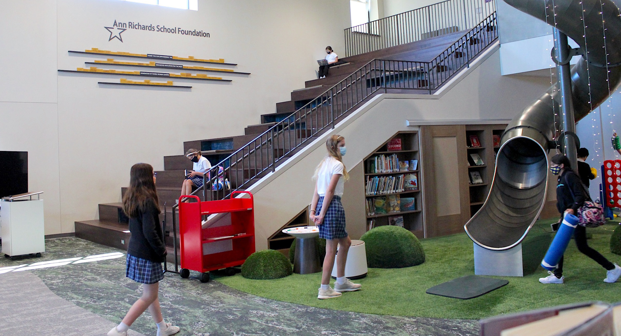 school building with community support