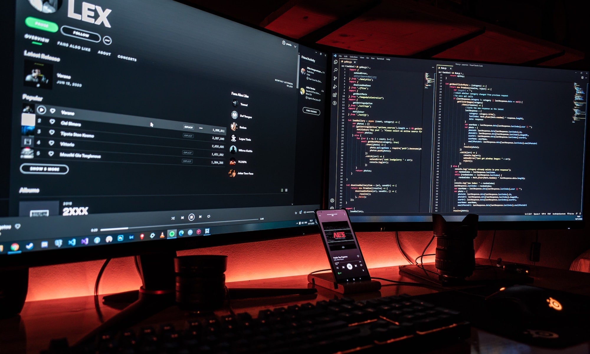 coding workspace modern technology gadgets