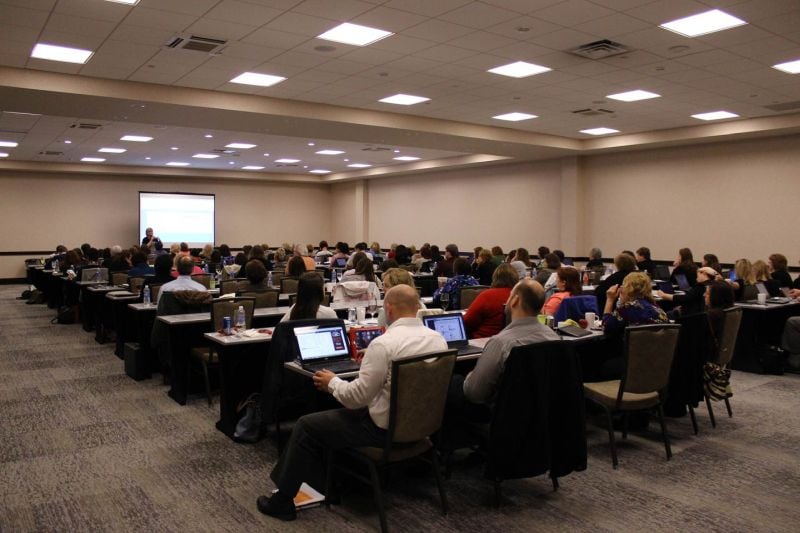 business networking event in a conference hall