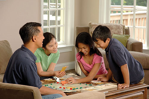 family spending time together