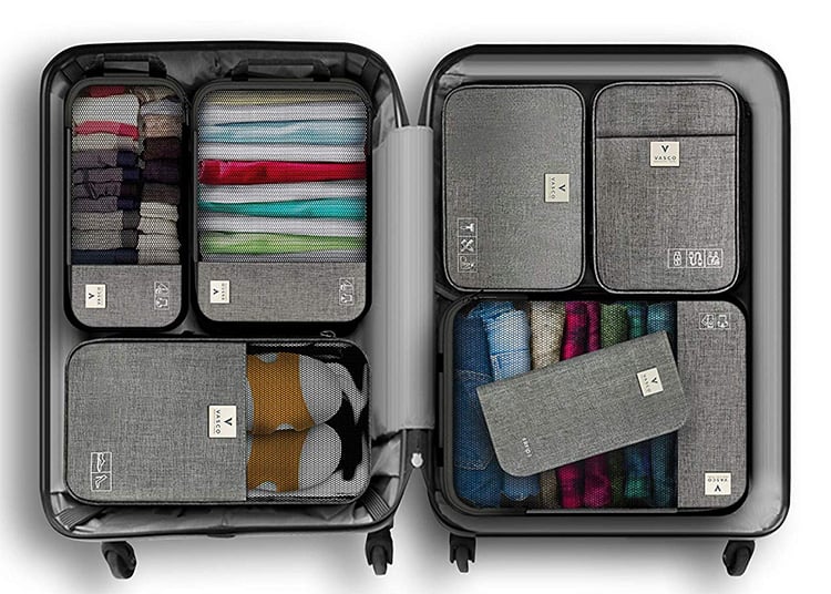 organized luggage travel