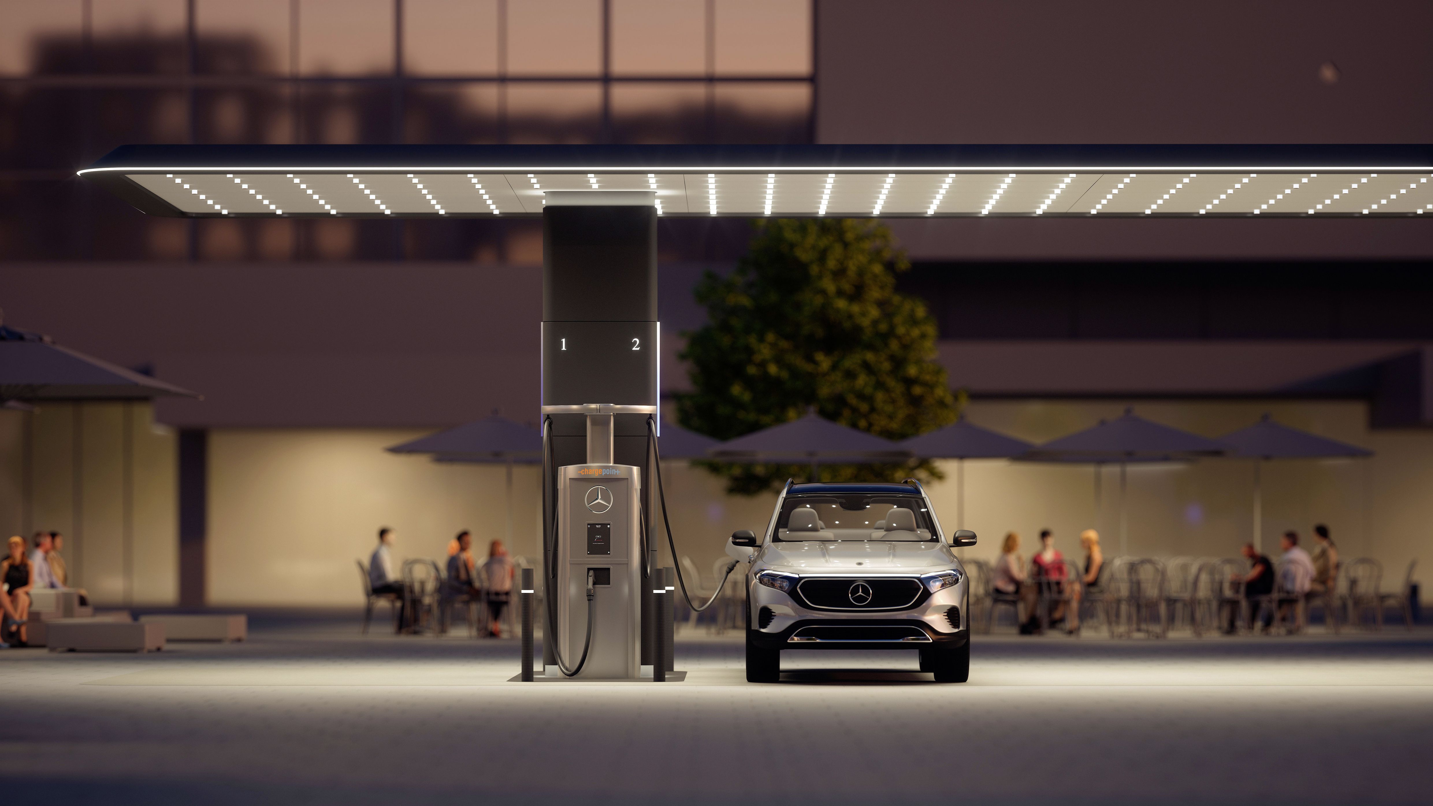 electric vehicle, modern car charging station, sleek high tech car design