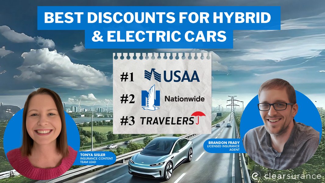 A visual representation of various discounts available for hybrid and electric cars.