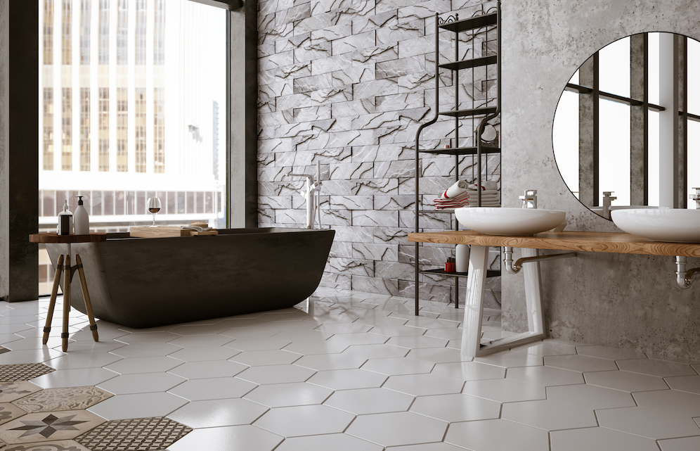 modern bathroom floor tiles