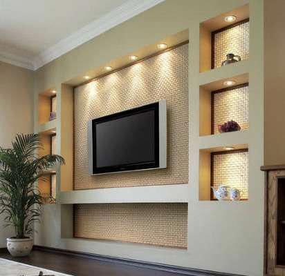 modern tv mount on wall