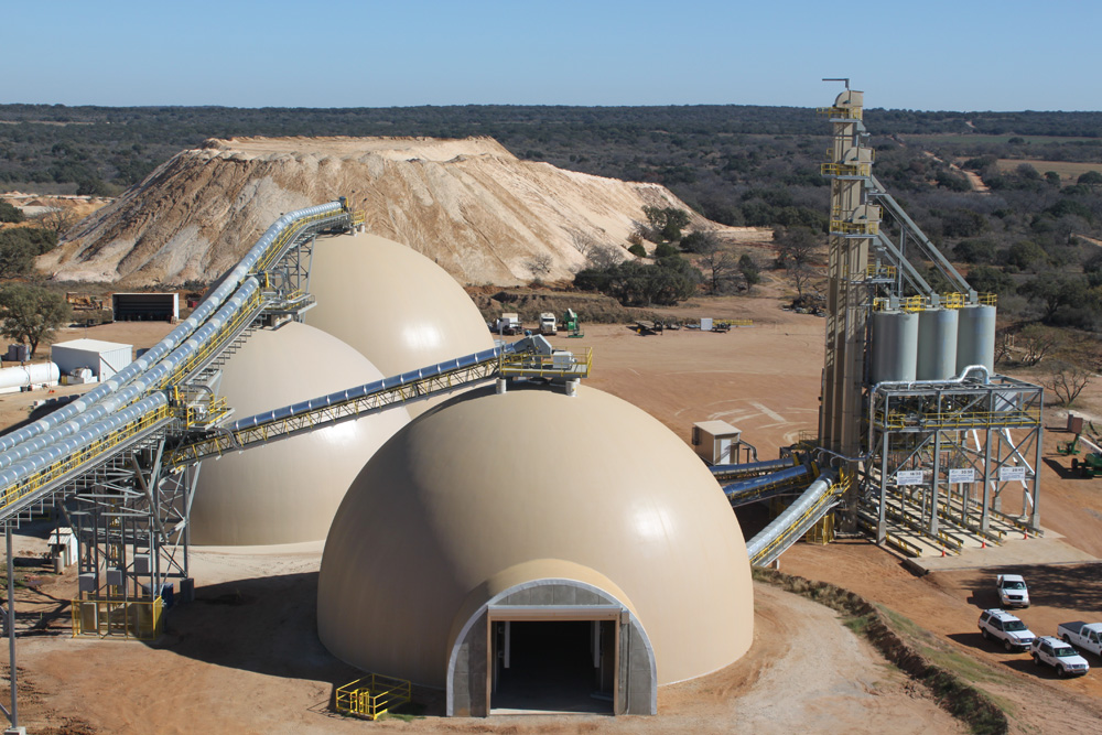 industrial sand storage facility