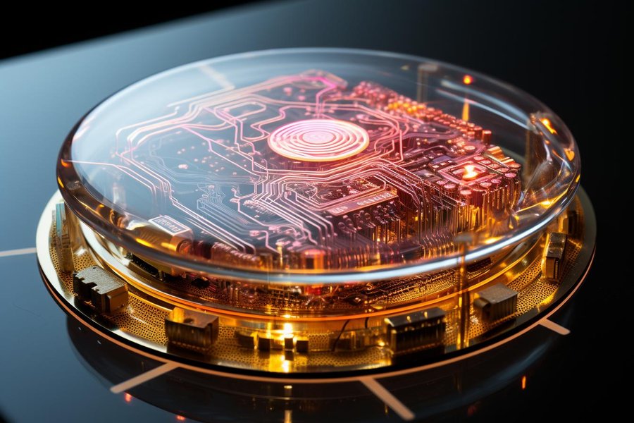 Concept of Brain Tissue Integrated with Computer Chip