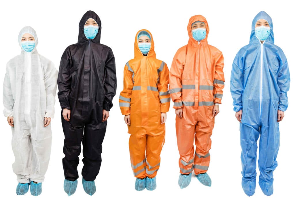 protective overalls in workplace