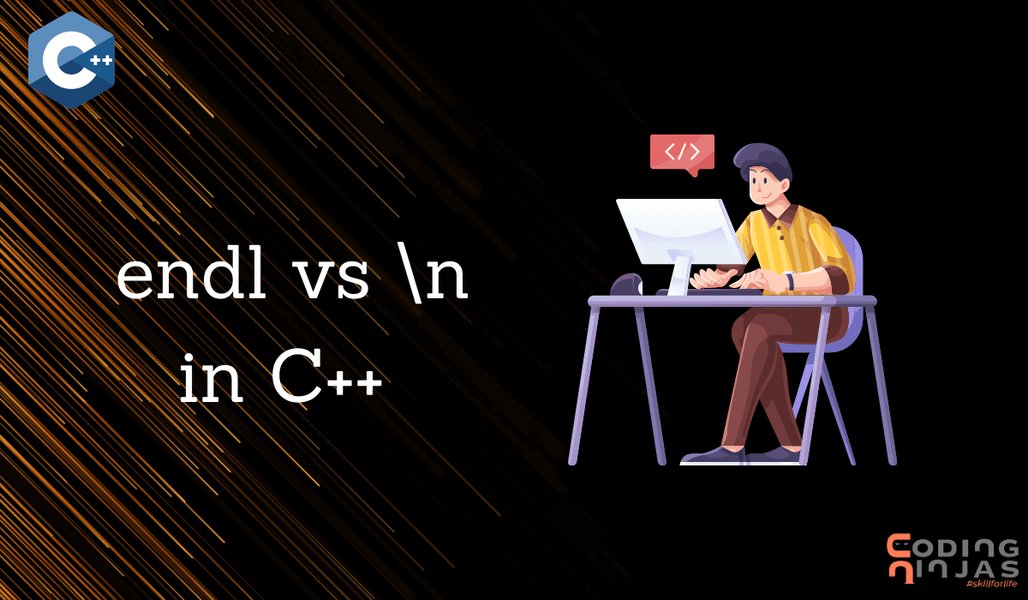 Comparación visual entre endl y \n