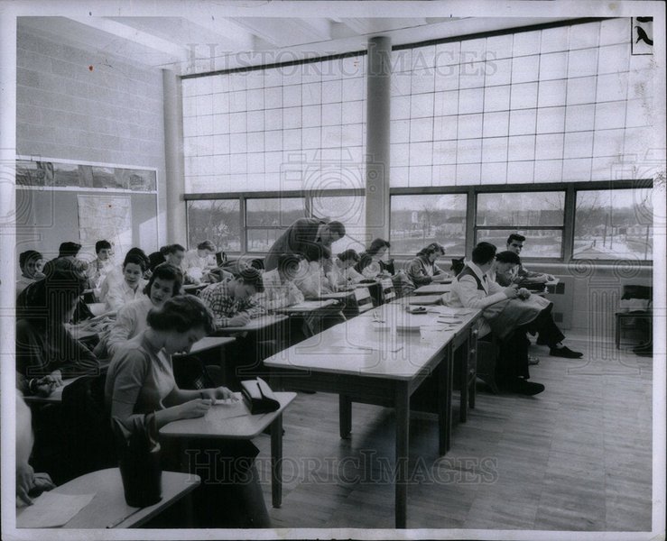 historical classroom light