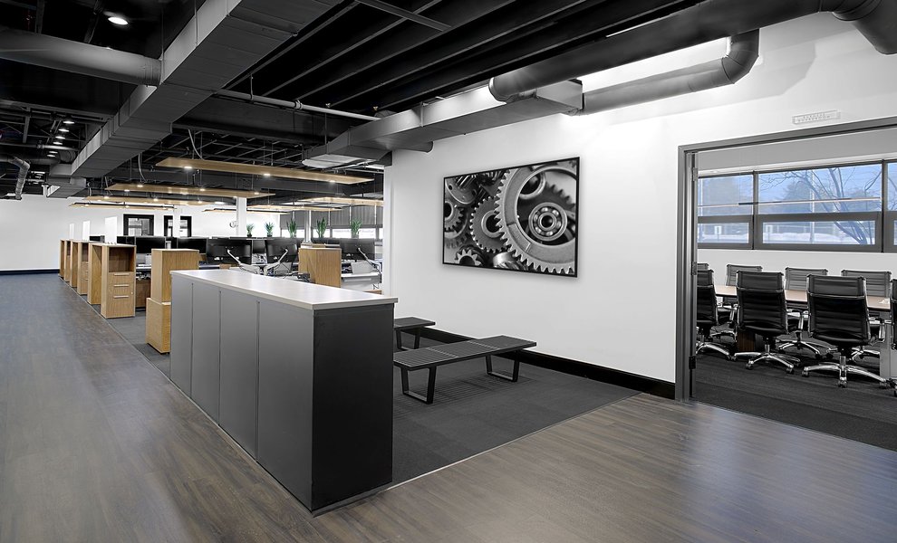 manufacturing factory and modern office
