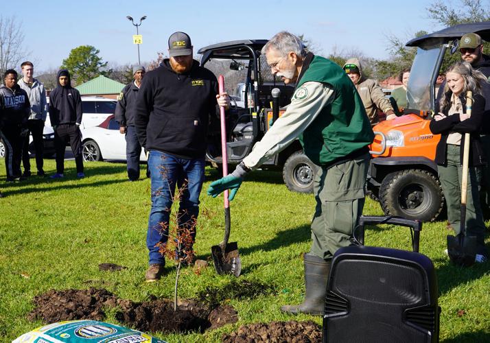 campus tree planting event