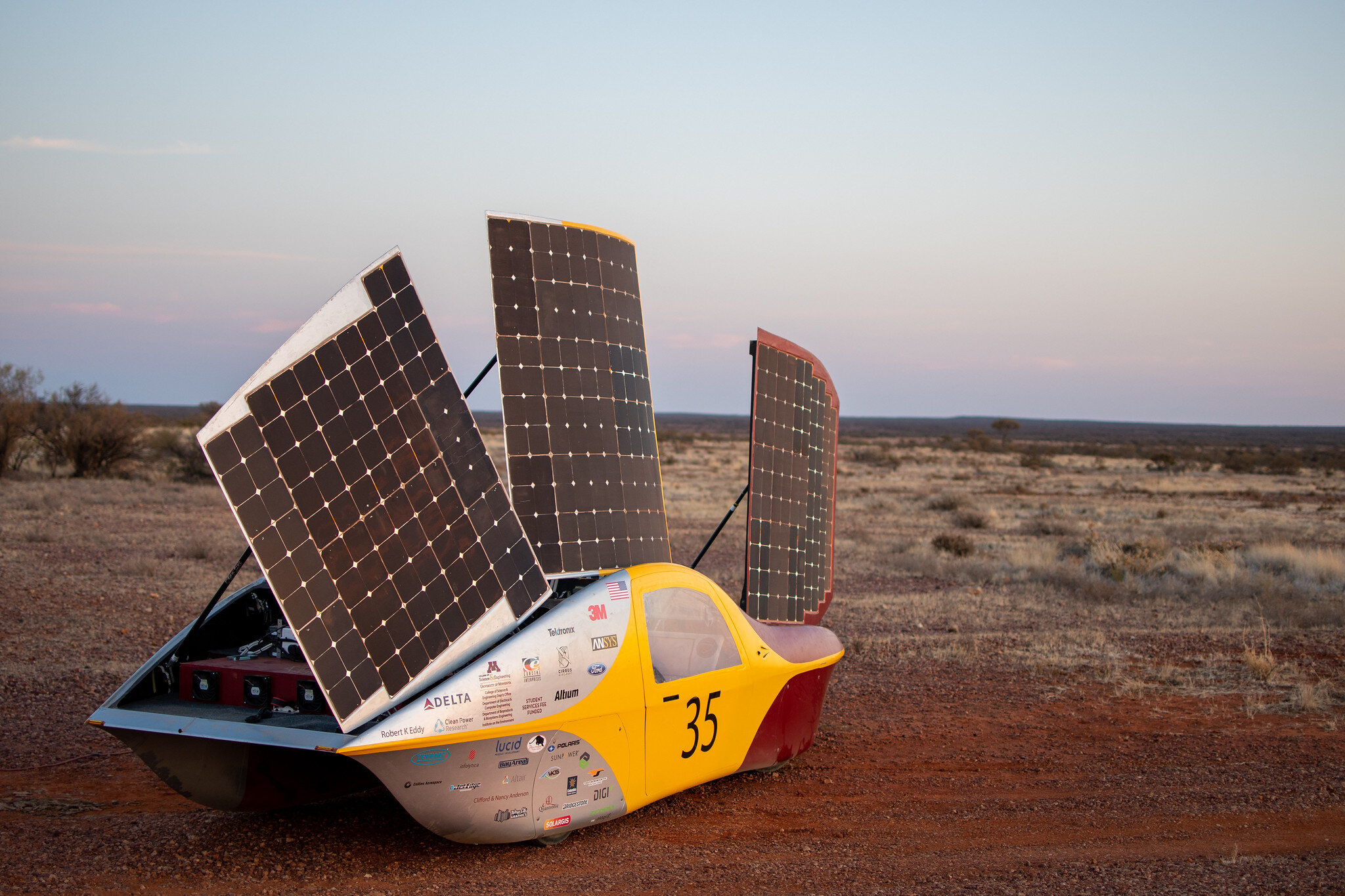solar vehicle with sensors and electronic steering system