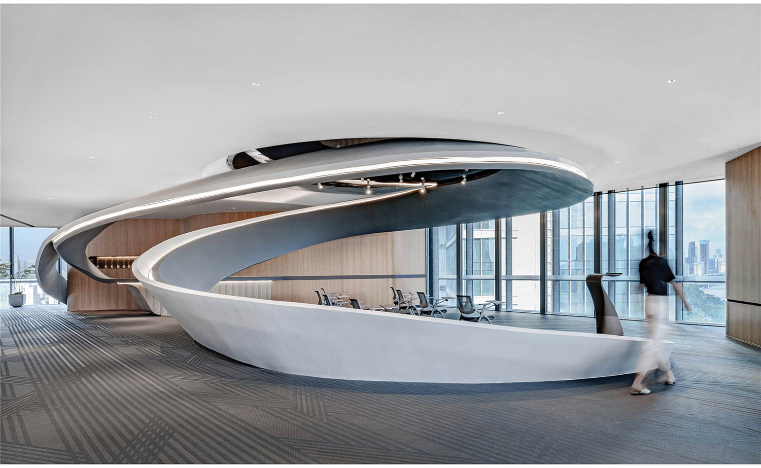 scenic workplace modern building