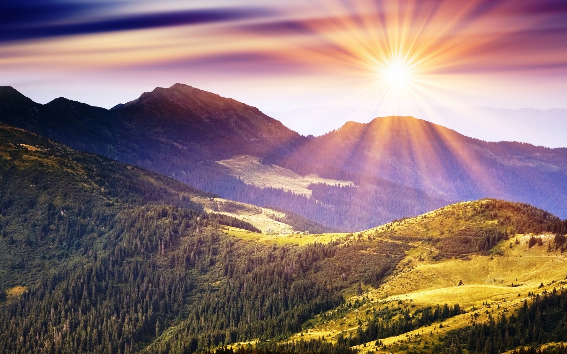 nature mountain sunrise