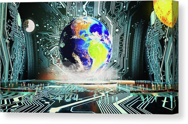 digital simulation abstract art