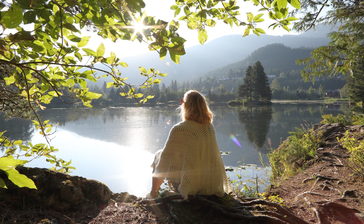 spiritual reflection nature scene