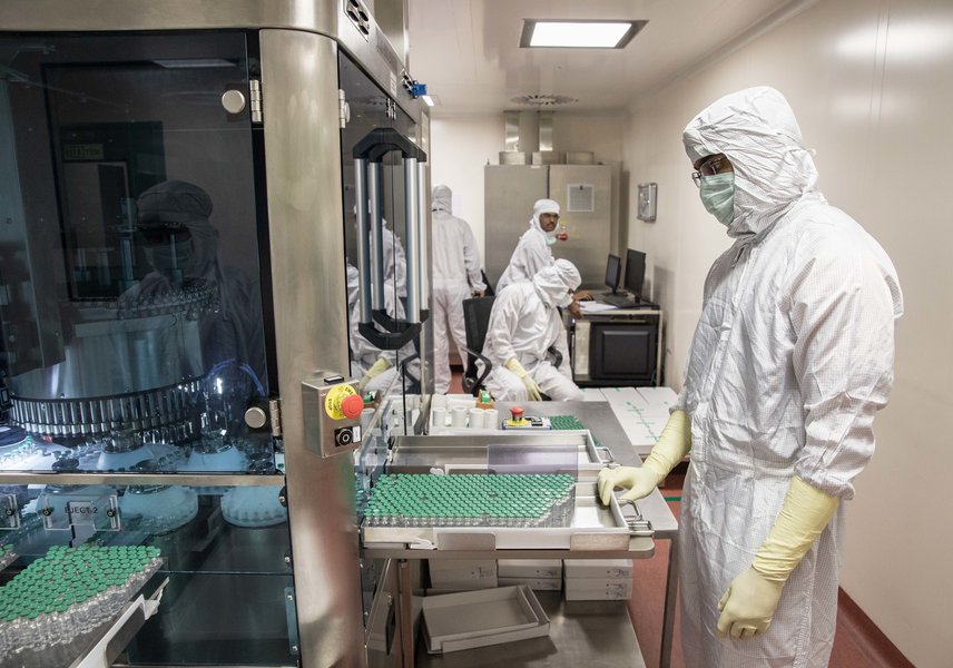 Large-scale vaccine production line
