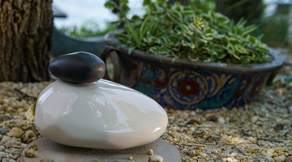 scenic memorial stones and symbolic urns