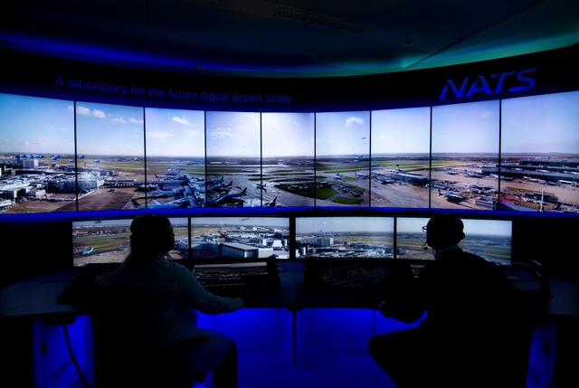 modern airport digital control center