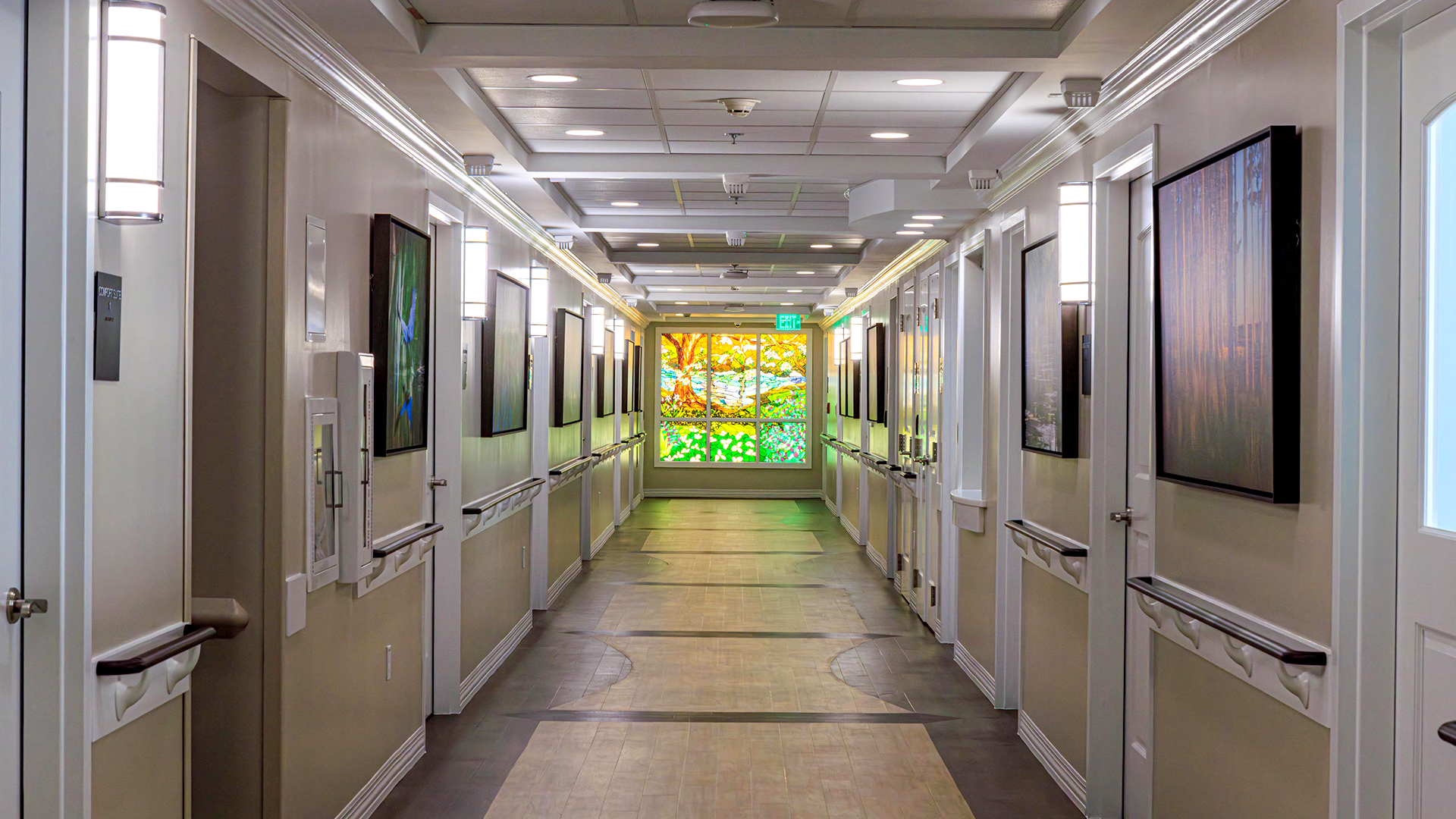 scenic hospital corridor with compassionate care