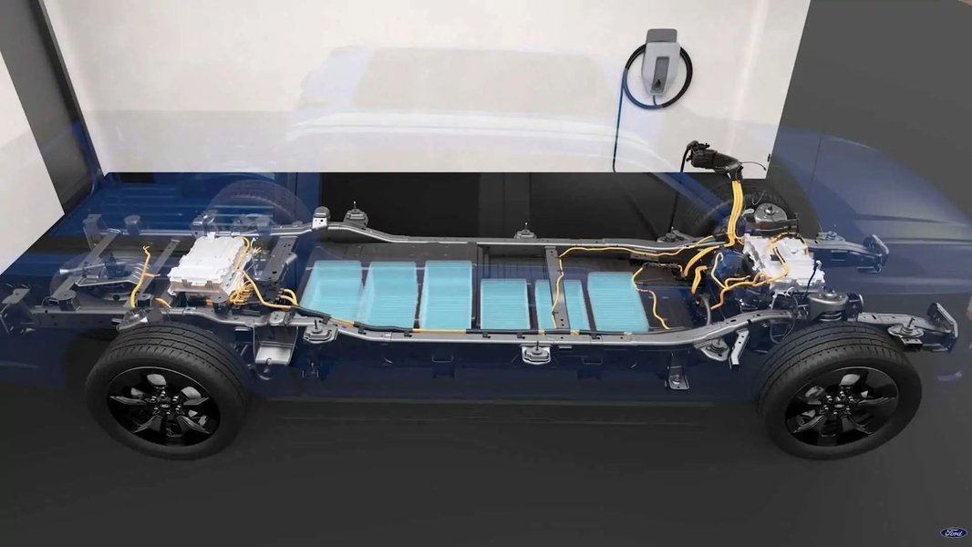 Ford F-150 Lightning EV Platform showing battery integration