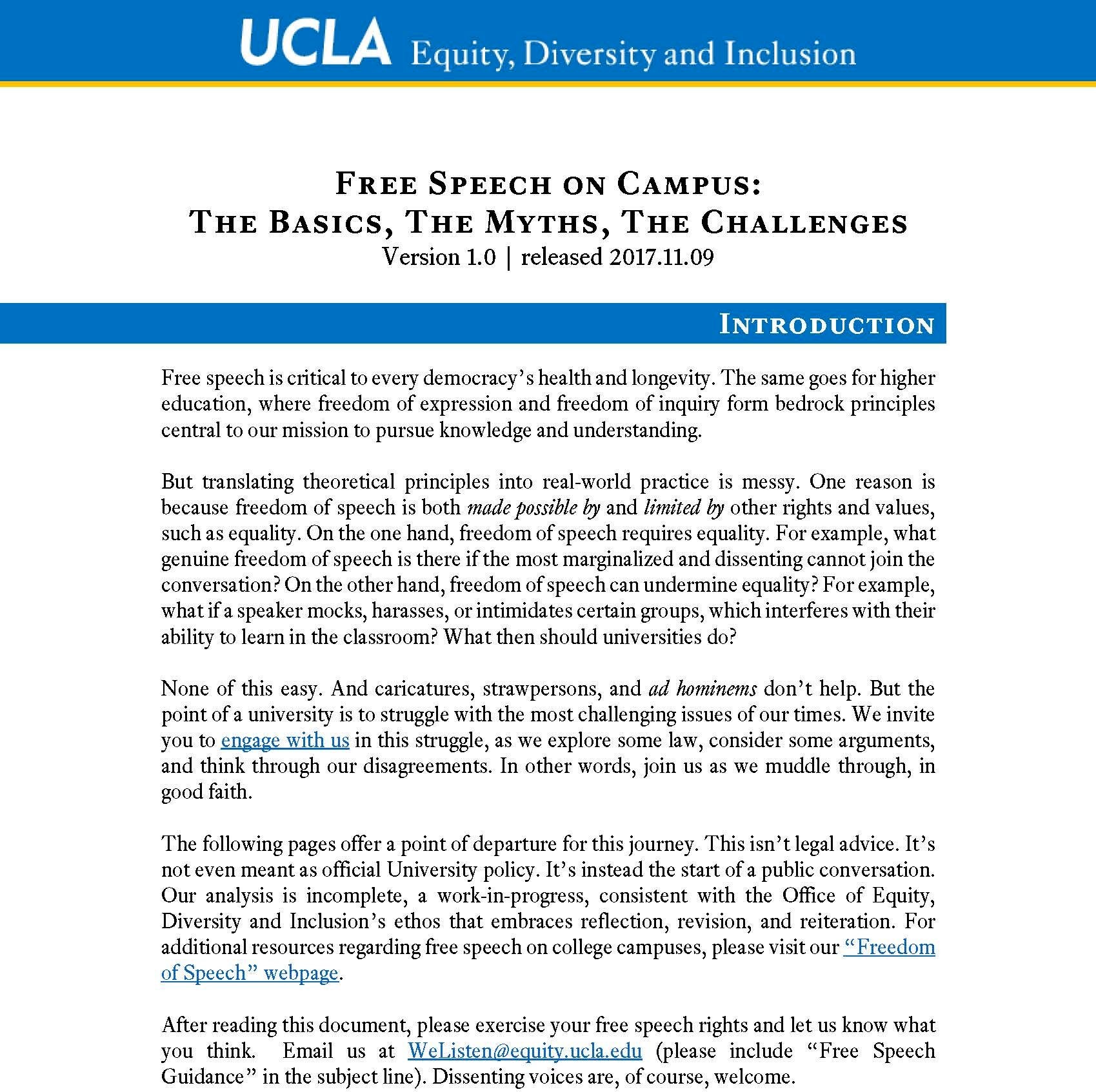 university campus and policy documents
