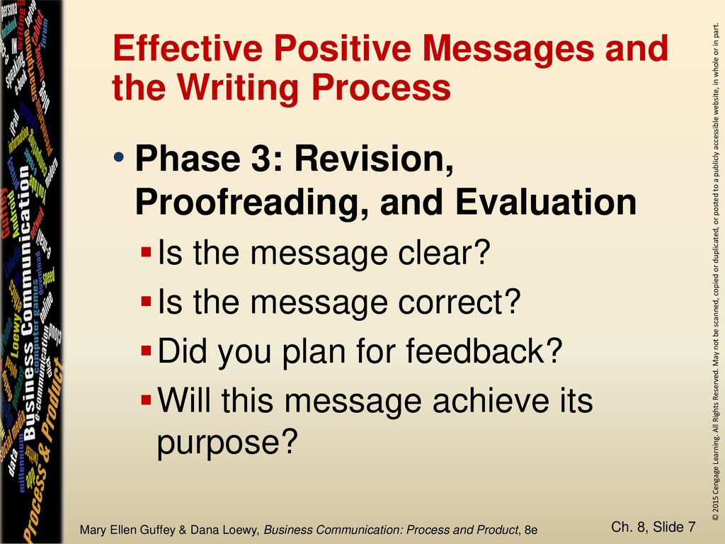 evaluation positive message