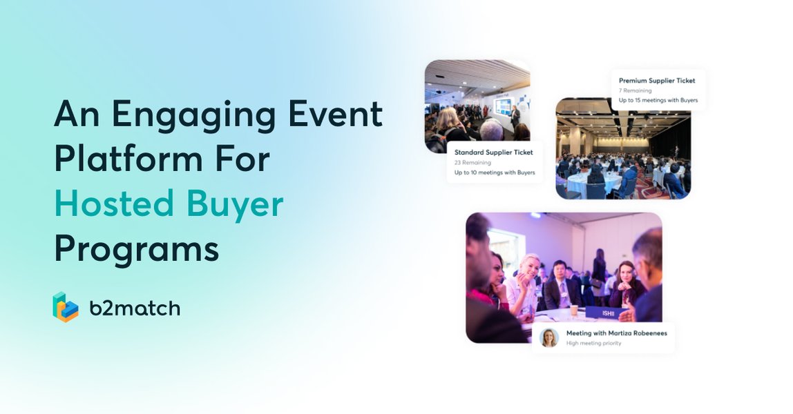 Screenshot of an event platform interface for hosted buyer programs
