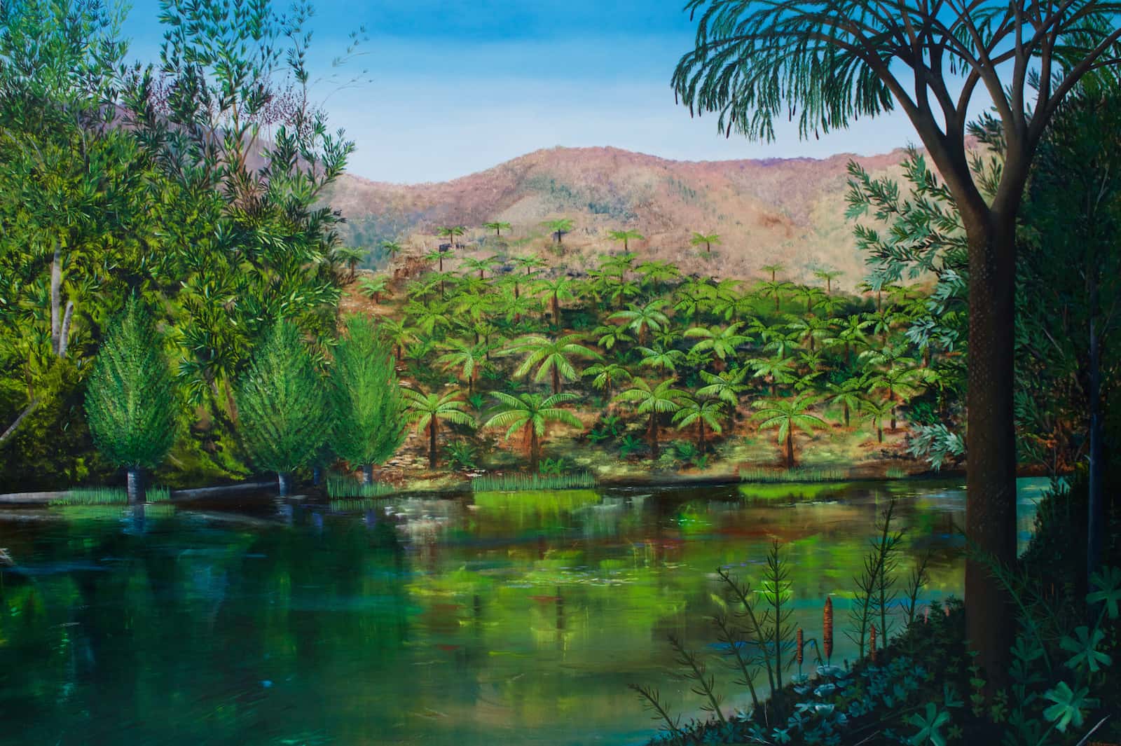 landscape with fossils and natural scenery