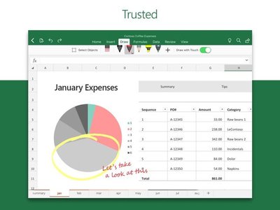 spreadsheet with data analysis interface