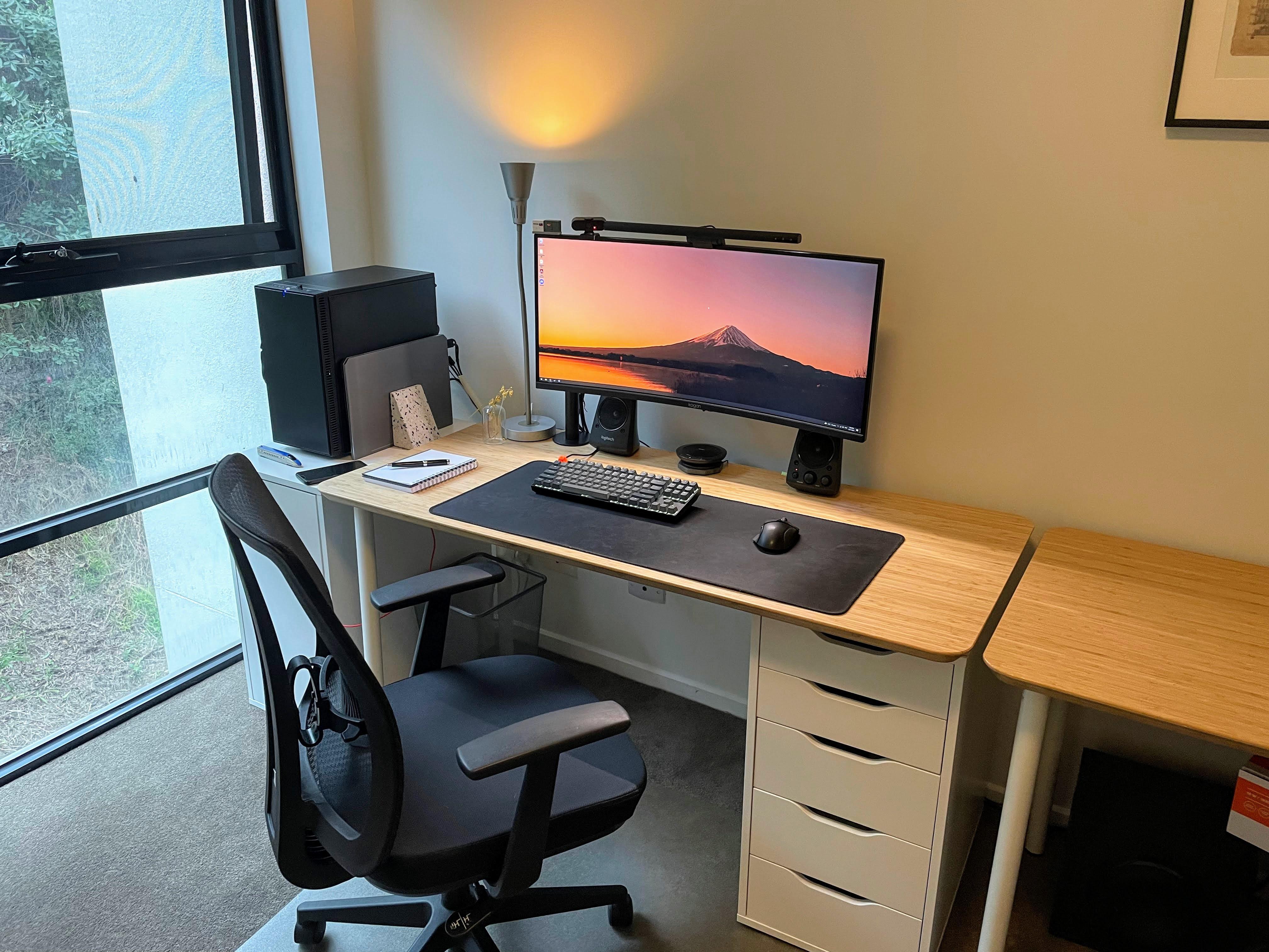 spreadsheet computer desk office