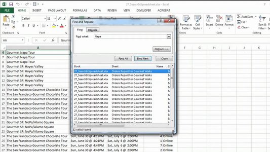 excel spreadsheet search