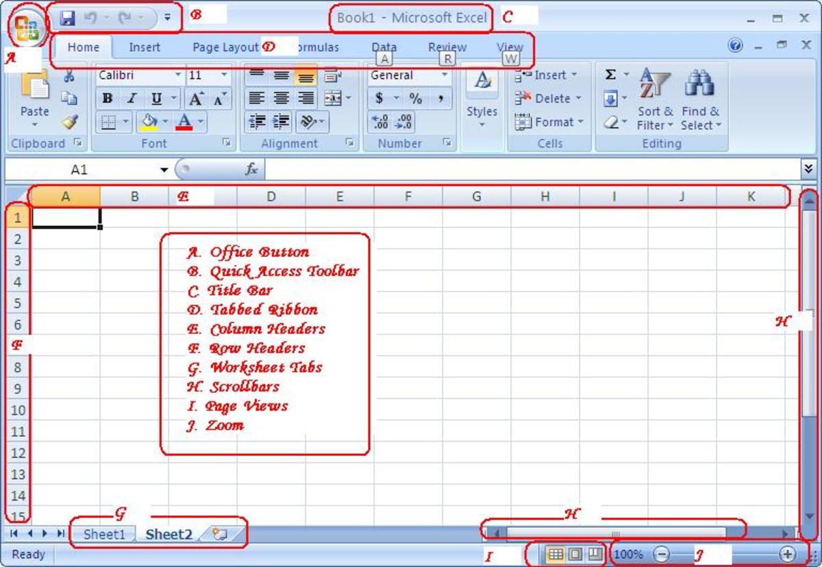 office workspace computer excel