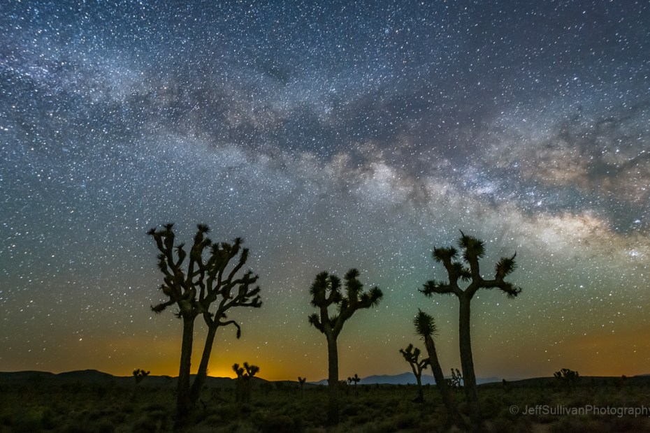 starry night sky landscape