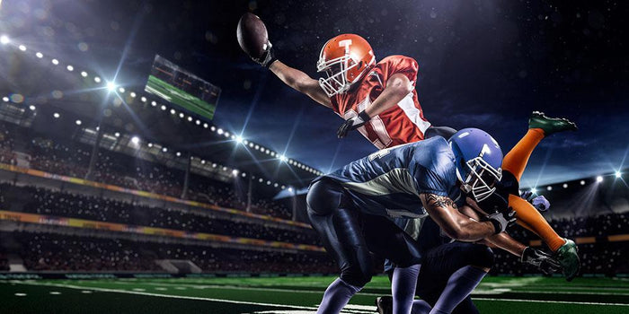 football stadium vibrant action