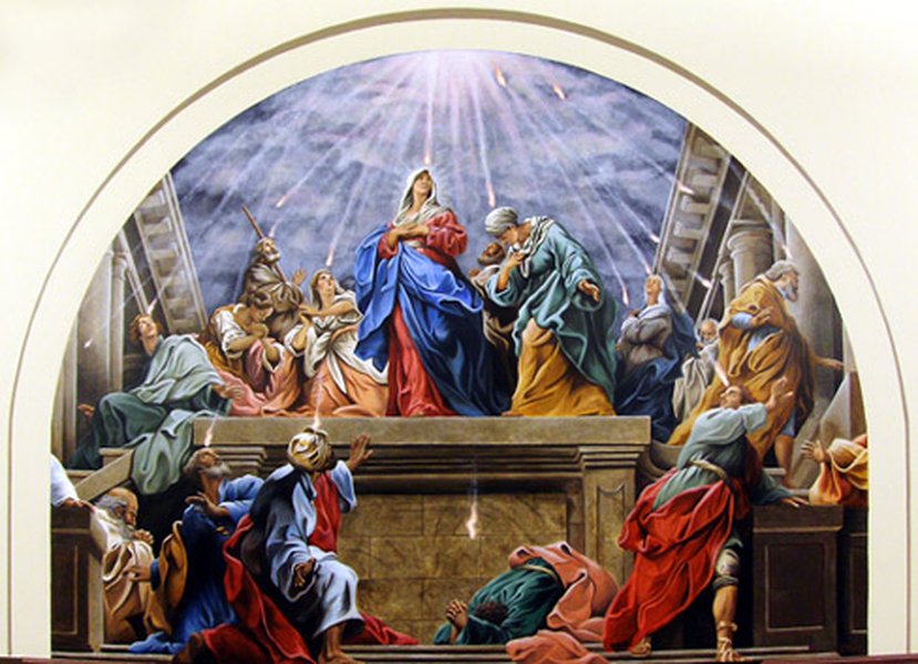 Représentation artistique de la Pentecôte