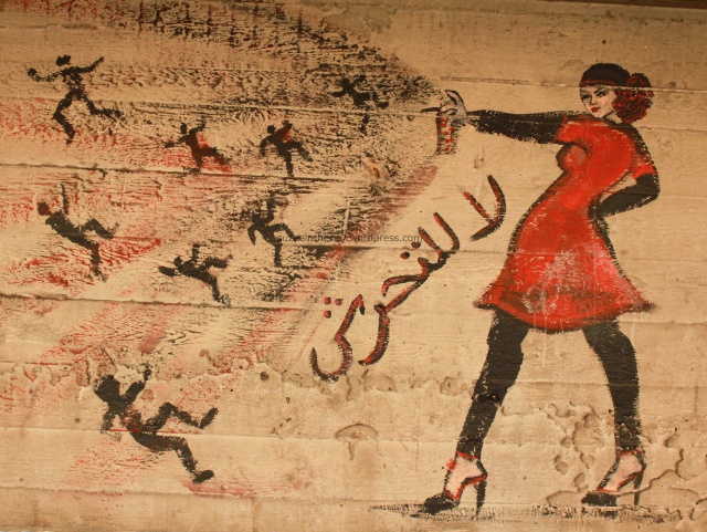 protest art, edgy mural with provocative design
