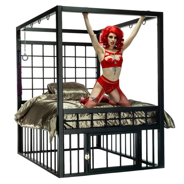 Bondage Bed with Cage