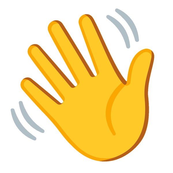 Waving hand emoji