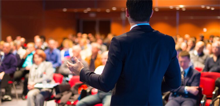 public speaking presentation stage