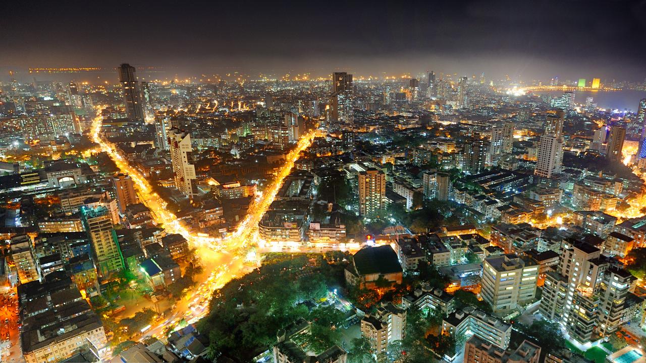 urban landscapes in India showing bustling cities