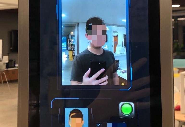 campus building facial recognition device