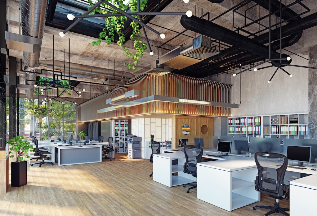 factoring company office modern workspace