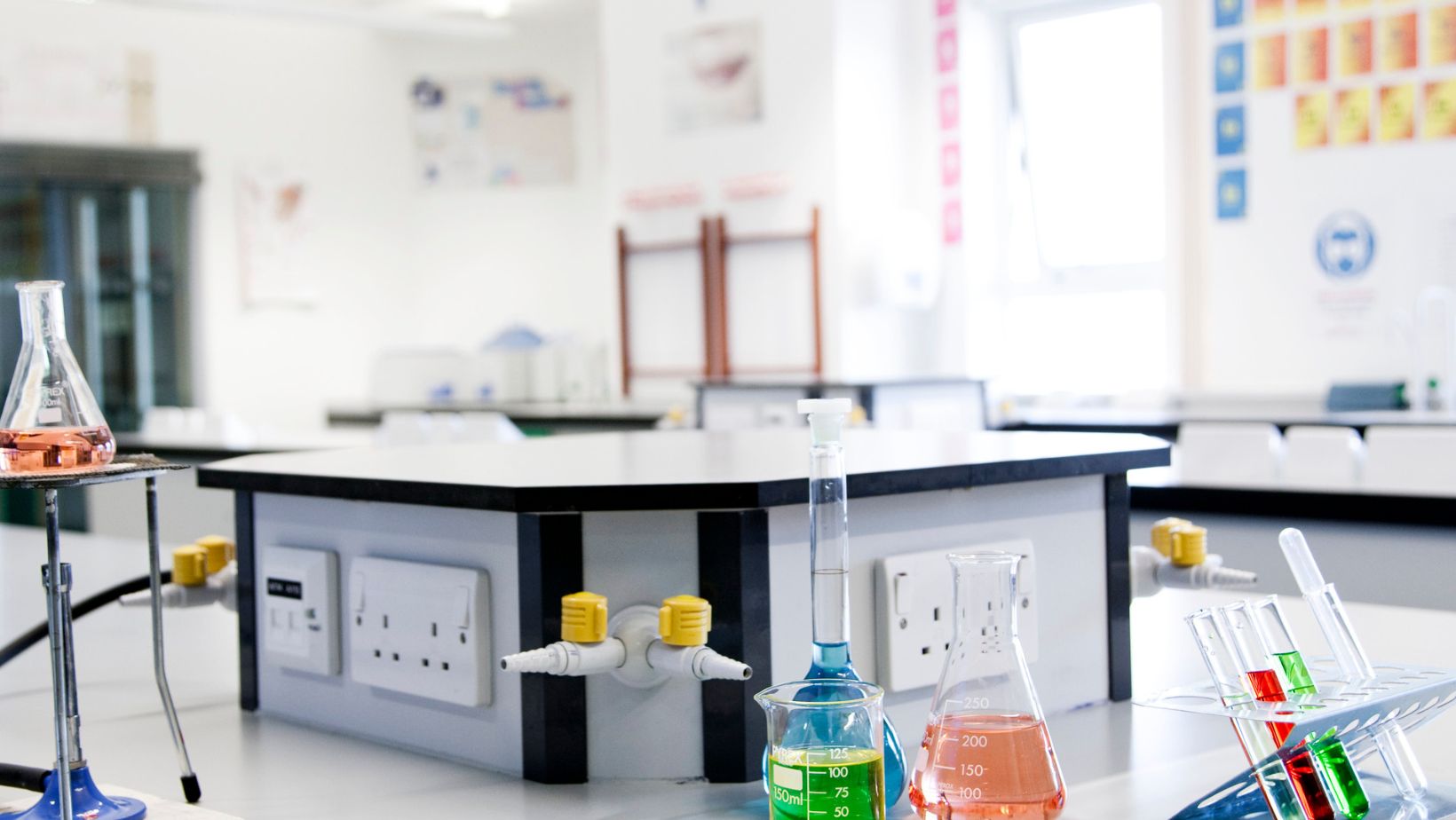 classroom science students equipment