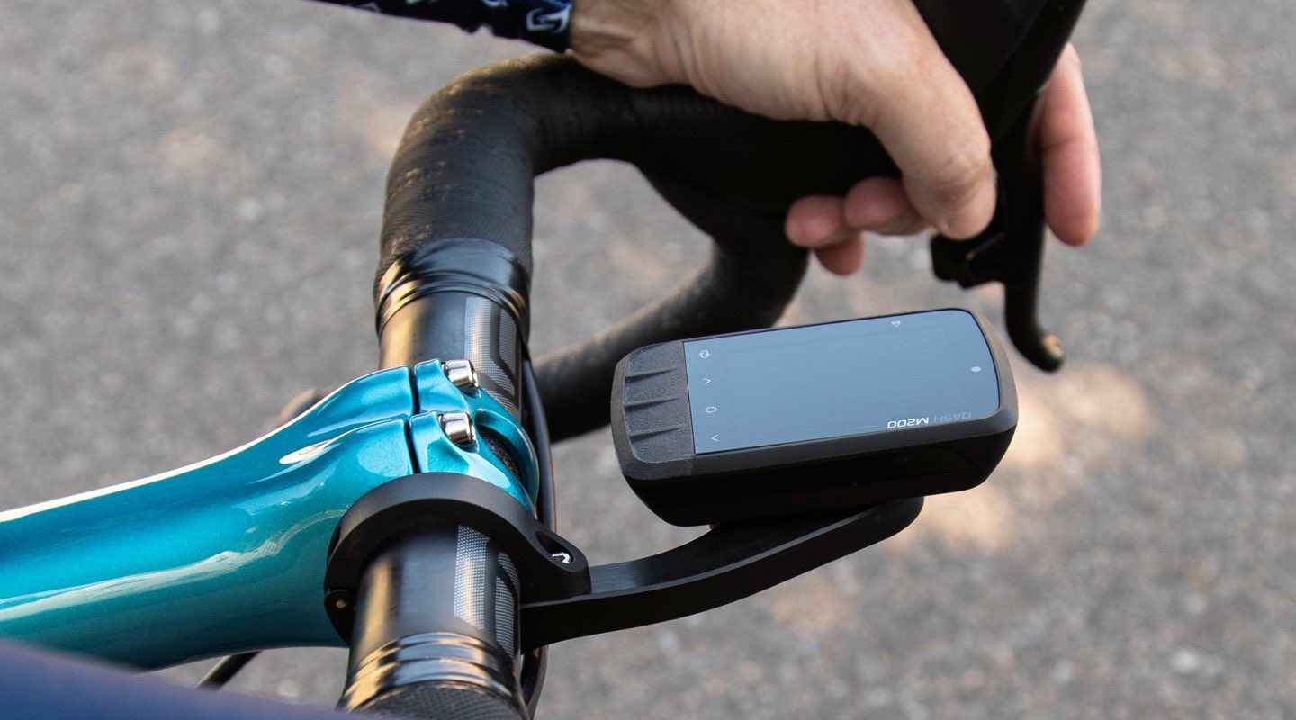 cycling computer on a road bike handlebar