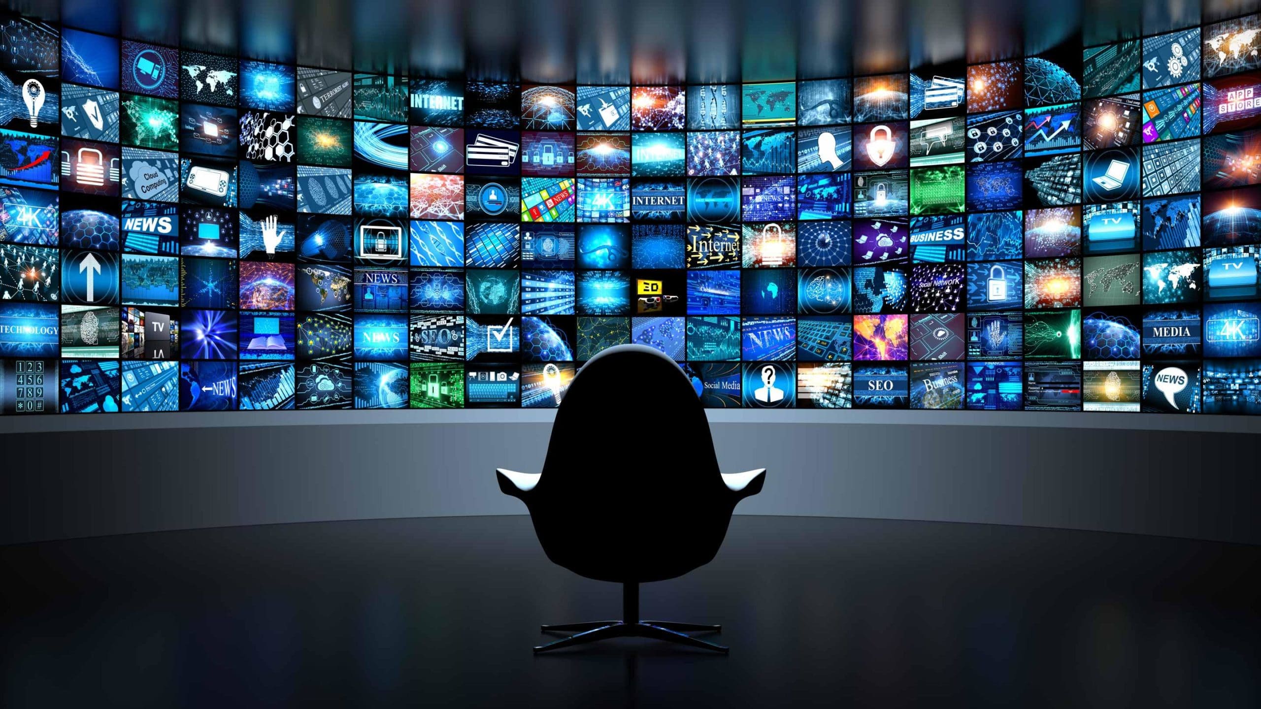 news newsroom digital screens