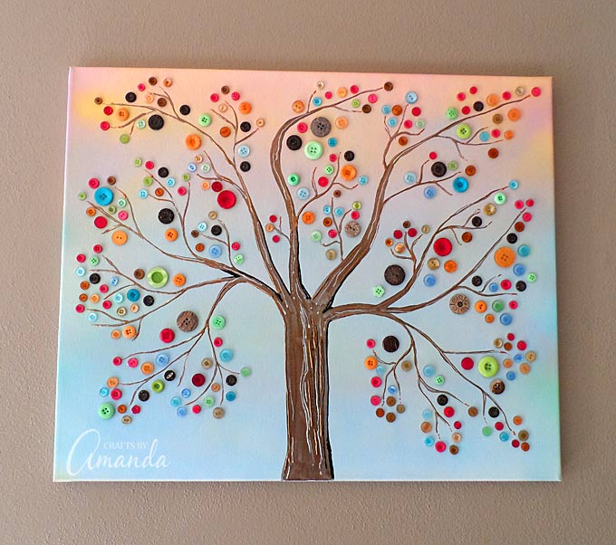 vibrant family tree artwork natural textures
