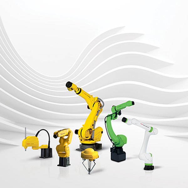 A diverse range of FANUC industrial robots