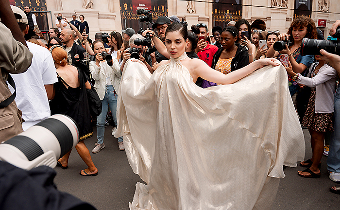 fashion runway, vintage fabrics, design details, urban street style